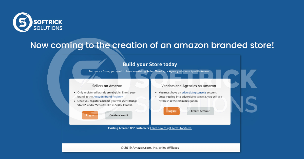 Now coming to the creation of an amazon branded store!