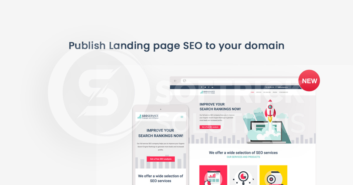 Publish Landing page SEO to your domain